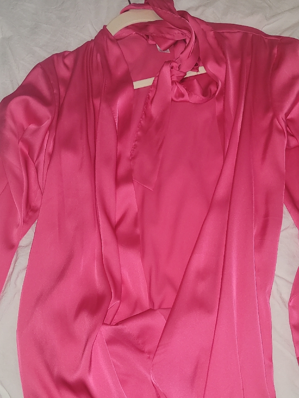 stars above Hot Pink Satin Robe